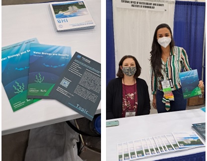 Editorial Board Members at the booth (Left: Prof. Dana Infante; Right: Prof. Bianca Terra).