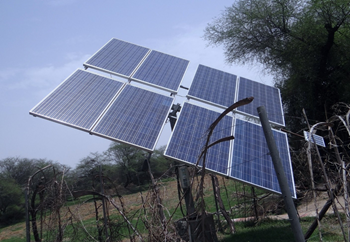 Off-grid solar panels in India